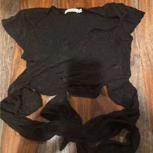 Flynn Skye Black Floral Lace Blouse